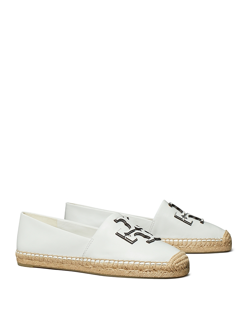 Tory Burch Ines Leather Platform Espadrilles In Gardenia