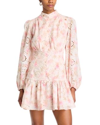 knee length dresses for ladies Bardot Beige Floral Lucinta Mini Dress main image 1