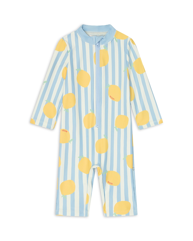 Shop Mori Unisex Sun Safe Coverall One Piece Swim Suit - Baby In Lemon Bl
