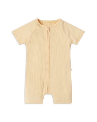 Unisex Short Sleeve Zip Romper - Baby