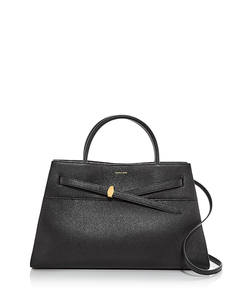 Veronica Beard Large Dash Leather Tote In Black