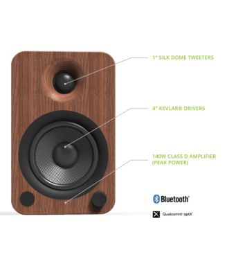 YU4 Powered Bookshelf Speakers with Built-In Bluetooth - Pair