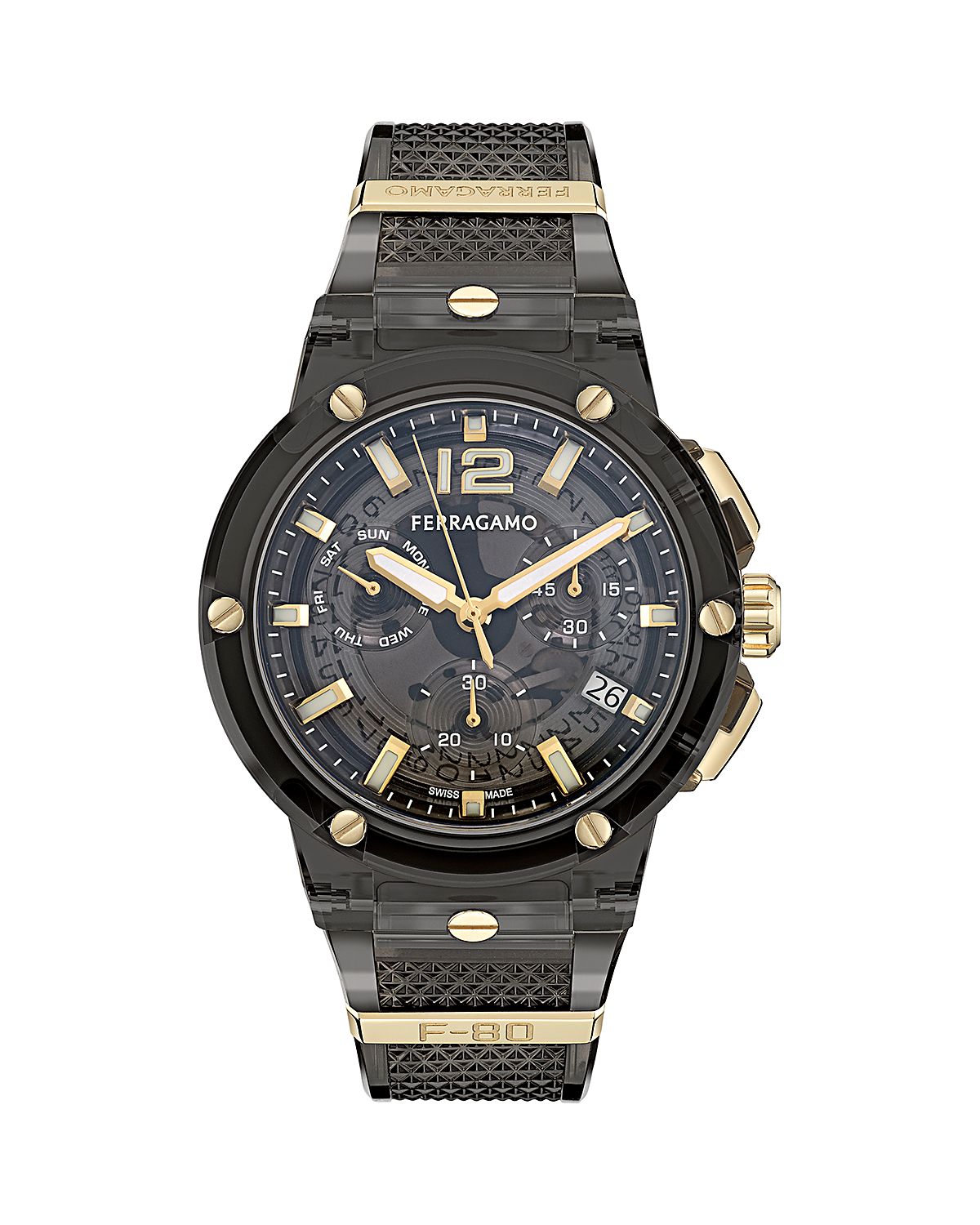 Ferragamo F-80 Translucent Chronograph, 44mm