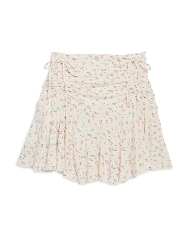 Shop Katiejnyc Girls' Jax Drawstring Skirt - Big Kid In Cream Ditsy