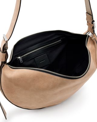 Halfmoon Suede Shoulder Bag