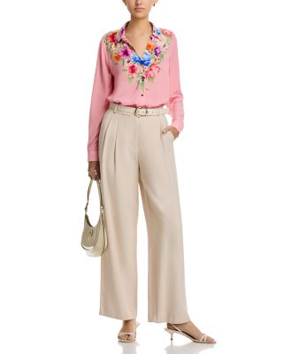 Madeline Diamond Floral Button Up Blouse