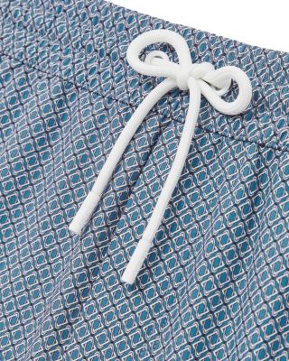 Tito Drawstring Geometric Printed Swim Trunks