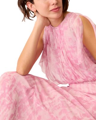 Dashed Brush Marks Midi Dress