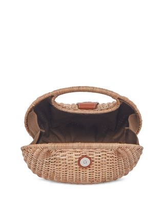 Ines Small Straw Top Handle Bag