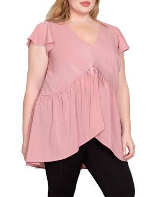 V Neck High Low Tunic