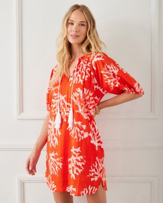 Puff Sleeve Tassel Dress