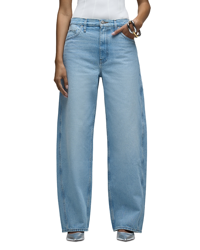 Hudson Bailey High Rise Barrel Leg Jeans In Fighter In Fighter