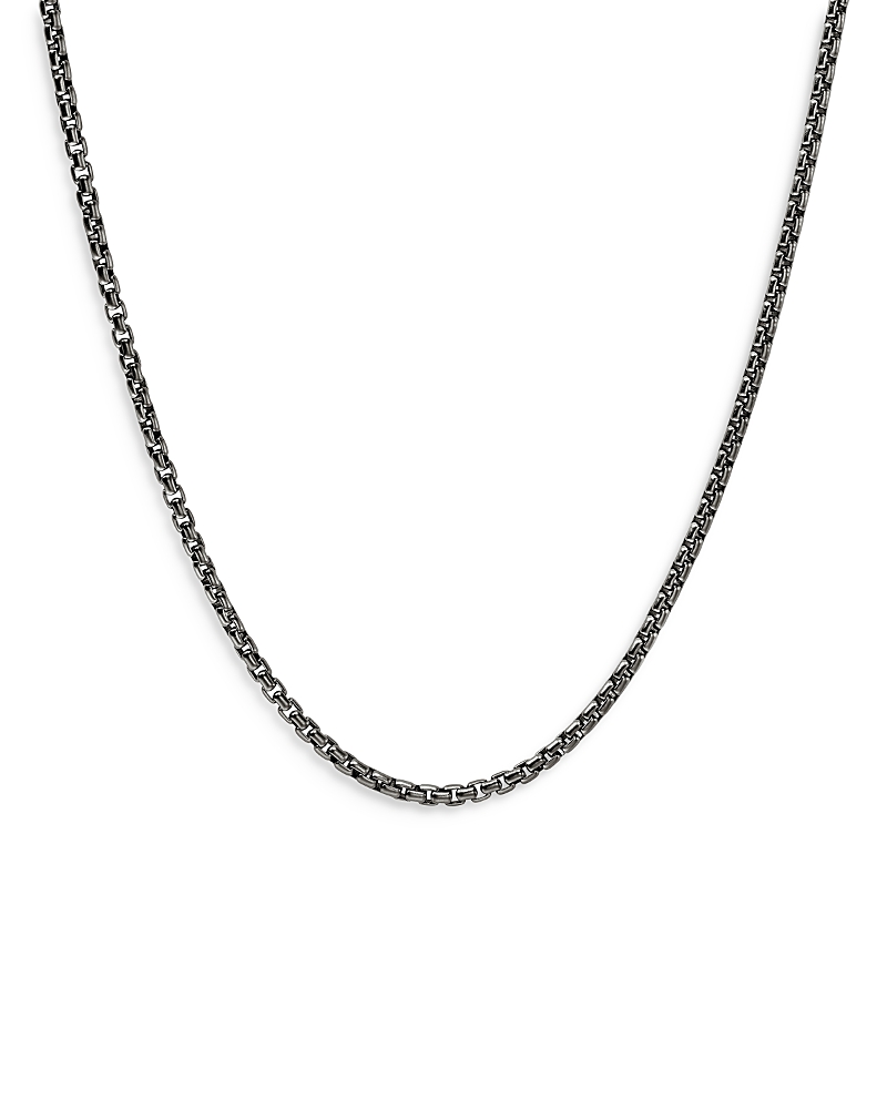 John Hardy Dark Silver Box Chain Necklace, 22 In Silver