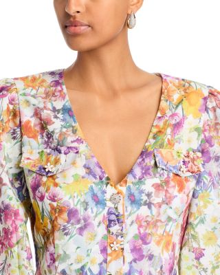 Floral Print Mini Dress - Exclusive 