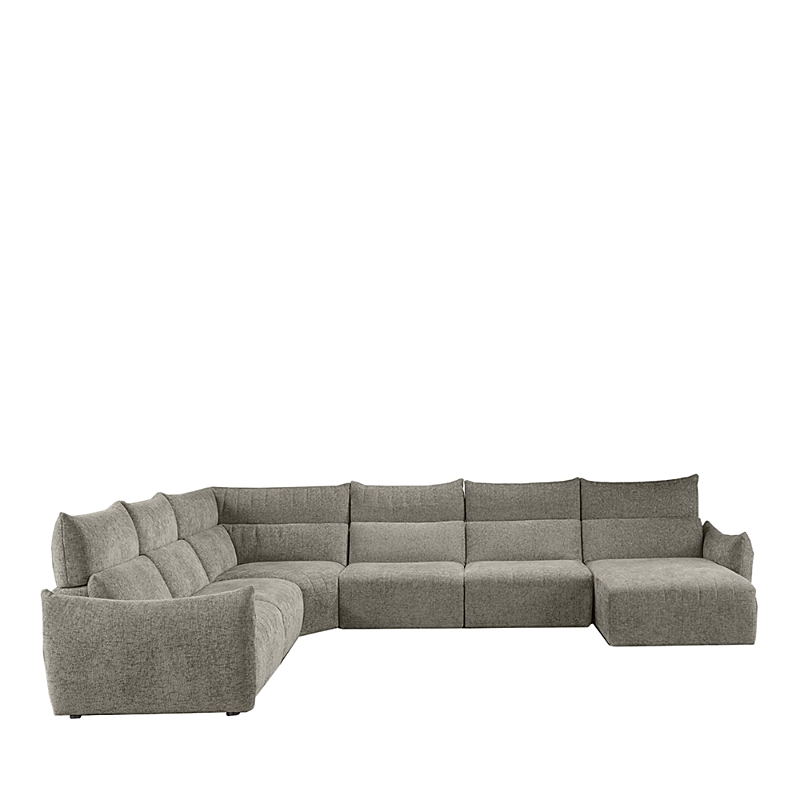 Giuseppe Nicoletti Paradiso 6 Piece Sectional In Baobab - Ecru