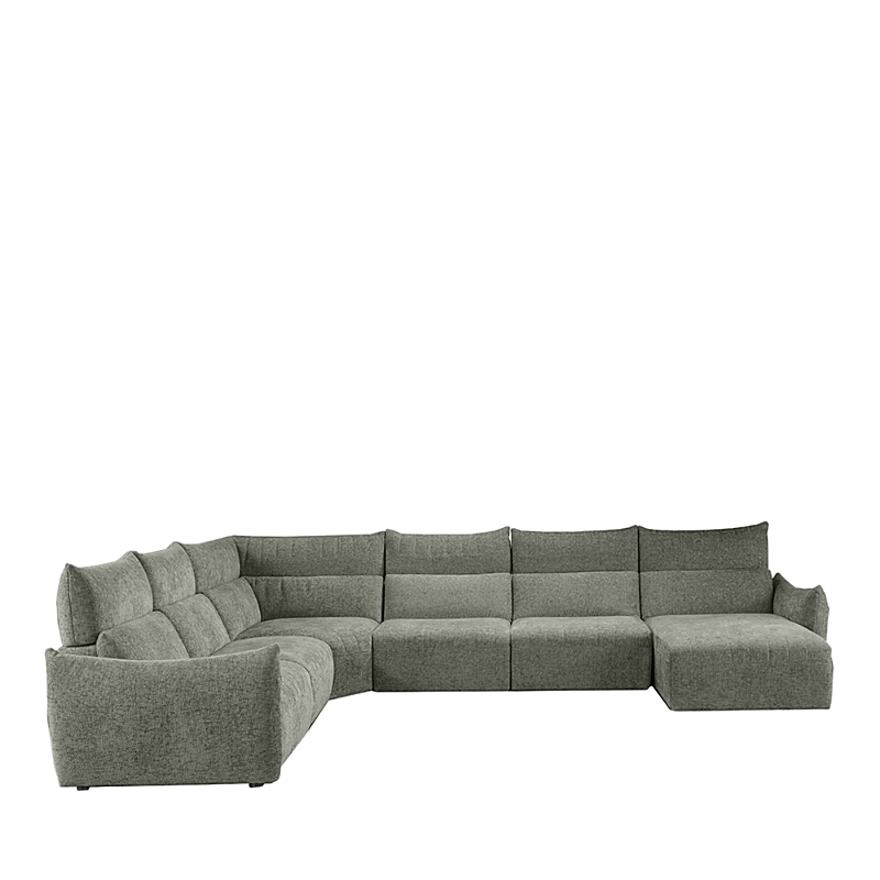 Giuseppe Nicoletti Paradiso 6 Piece Sectional In Baobab - Muschio