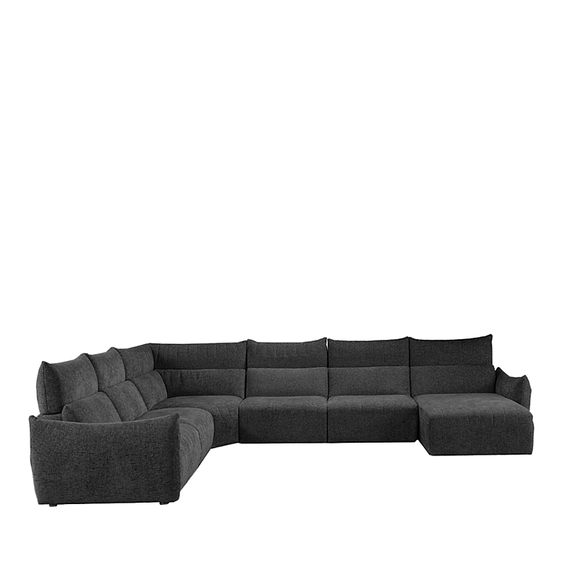 Giuseppe Nicoletti Paradiso 6 Piece Sectional In Baobab - Graphite