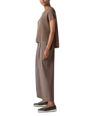 Cotton Jewel Neck Sweater