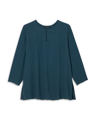 Silk Georgette Crepe Round Neck Tunic