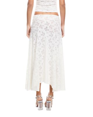 Lace Handkerchief Hem Skirt