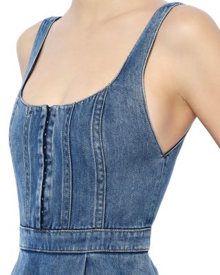 Alice+Olivia■Diana Tiered Denim Dress■ドレス Alice and Olivia Diana Tiered Denim Dress | Bloomingdale's
