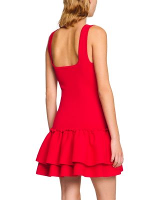 Ruffled Short Knit Dress