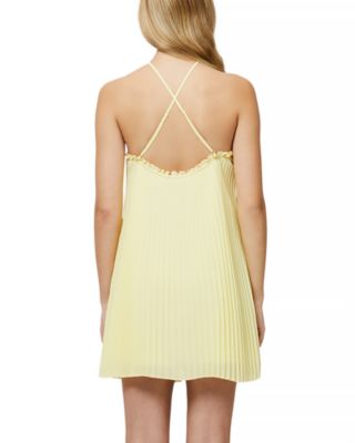 Sunburst Pleated Halter Dress