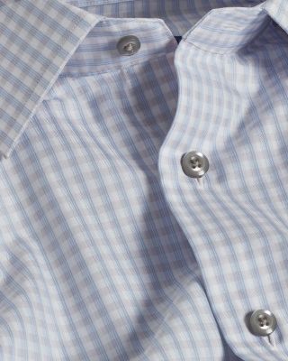 Trim Fit Dobby Twill Check Dress Shirt