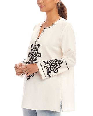 Three Quarter Sleeve Embroidered Tunic