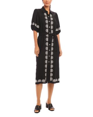 Karen Kane - Embroidered Shirt Dress
