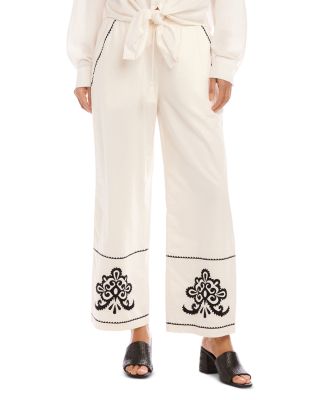 Karen Kane - Embroidered Drawstring Pants