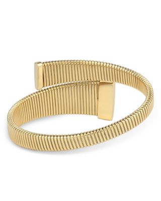 18K Yellow Gold Via Mercanti Tubogas Diamond Accent Bracelet