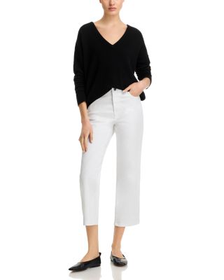 Straight Cropped Jeans in White