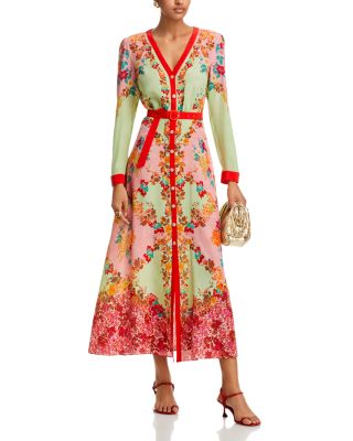 Leah Silk Belted Dress