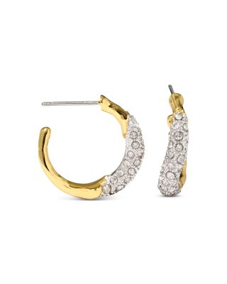 Solanelas Crystal Twist Mini Hoop Earrings
