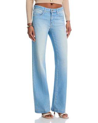Joanne Mid Rise Wide Leg Jeans in Haven
