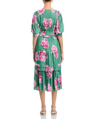 Short Sleeve V Neck Fit and Flare Dress