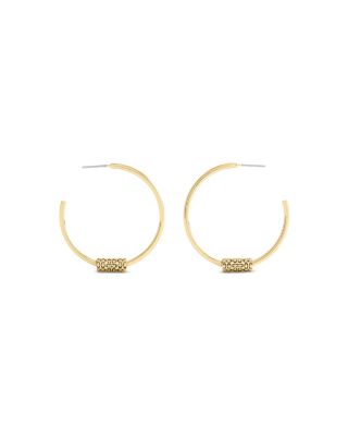 Signature Quilted Tube Hoop Earrings