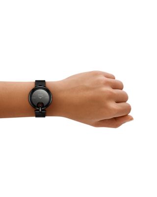 The Pierced Two Hand Black Stainless Steel Watch, 36mm