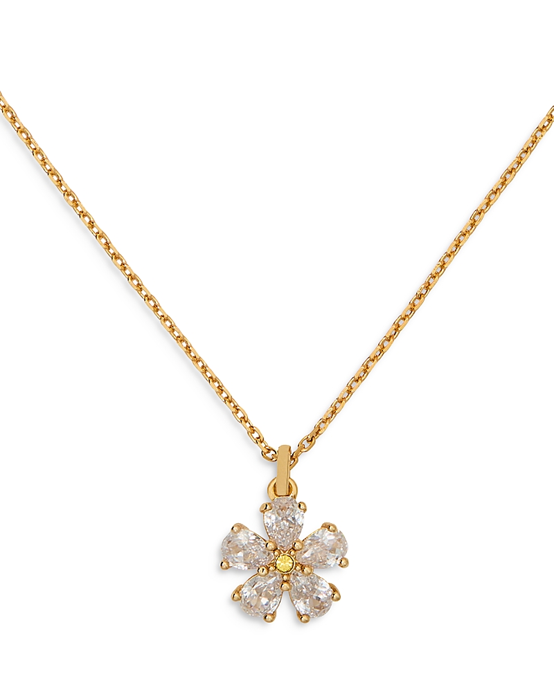 Shop Kate Spade New York Bursting Blooms Pendant Necklace, 16 In Gold
