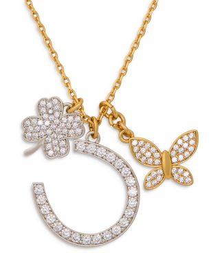 Lucky Charm Statement Pendant Necklace, 18"