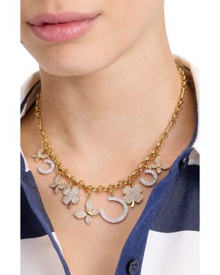 Lucky Charm Statement Necklace, 16" 