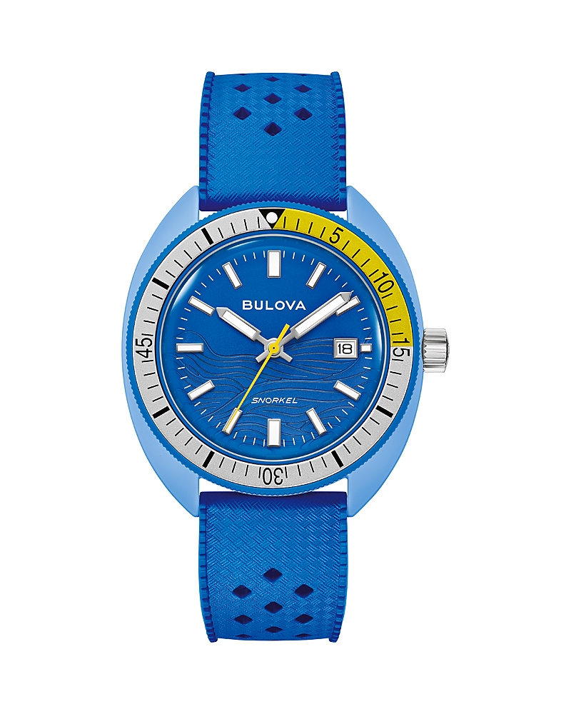 Bulova Unisex Adult Blue Strap Watch 98b445