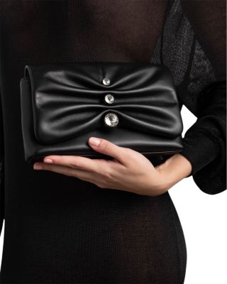 Ruched Crystal Crossbody