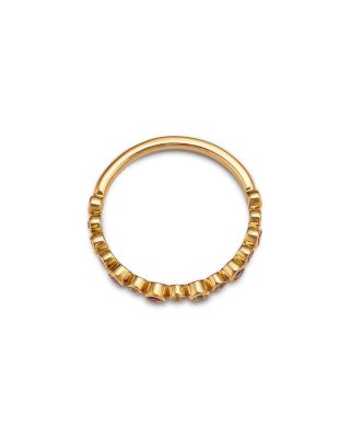 14K Yellow Gold Multi Sapphire Bezel Stack Ring