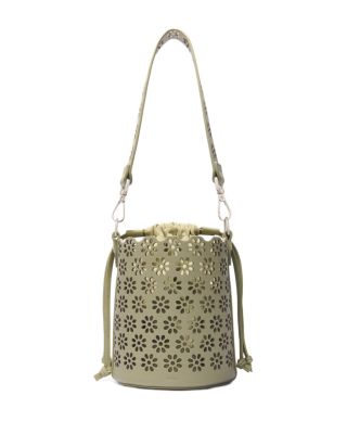 Perforated Leather Bucket Bag