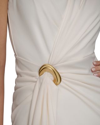 Ruched Hardware Trim Gown