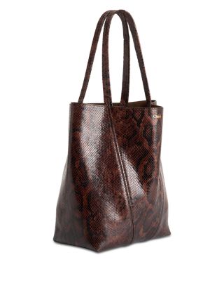 Medium Spin Tote in Croc-Embossed