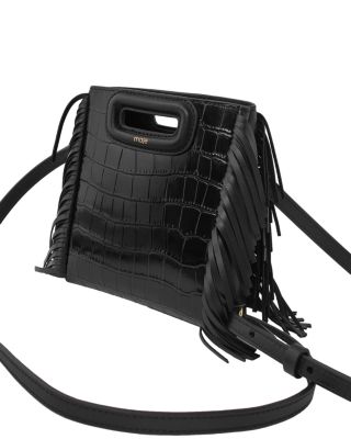 M Fringe Leather Mini Bag