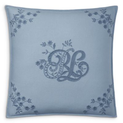 Mia Embroidered Monogram Decorative Throw Pillow